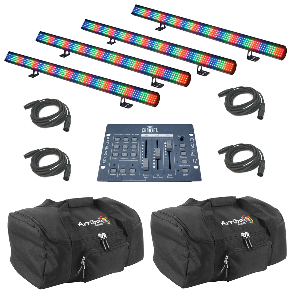 4) Mega Pixel LED Color Mixing Wash American DJ Light Bar