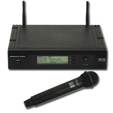 American Audio WM 700 HH Single UHF Wireless Mic System with RF