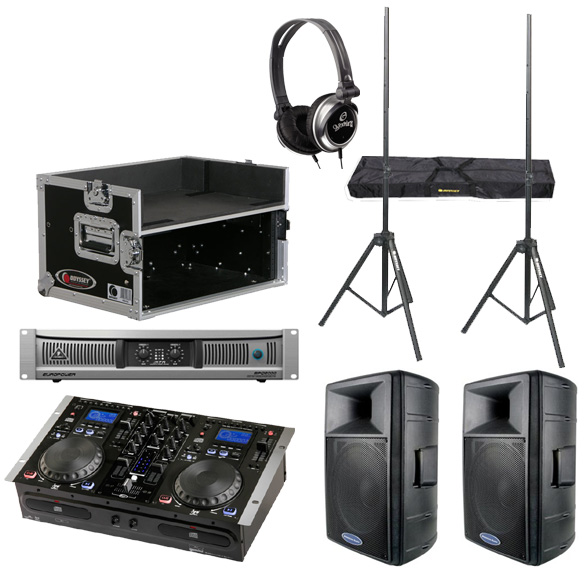 Gemini CDM-3610 Pro DJ MP3 Dual CD Player with Monitor Headphones ...